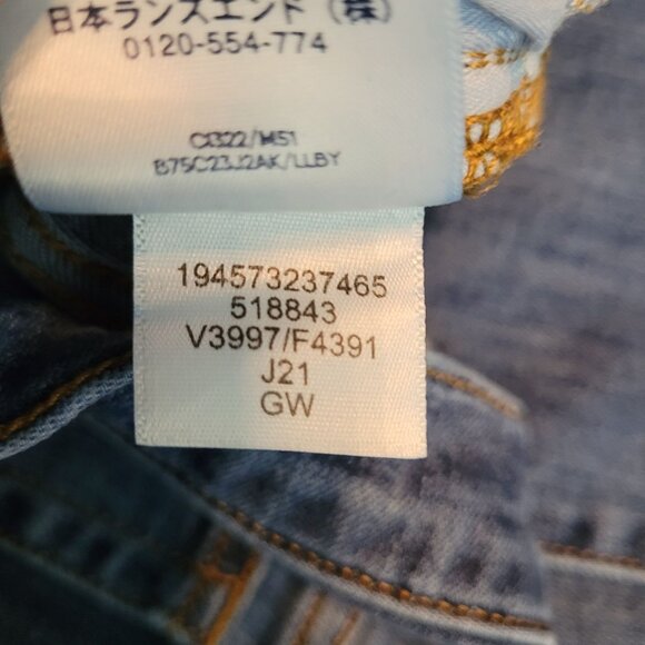 Lands End Jeans Women 12 Straight Crop Medium Dark Wash Soft Stretch Comfort - Picture 7 of 12